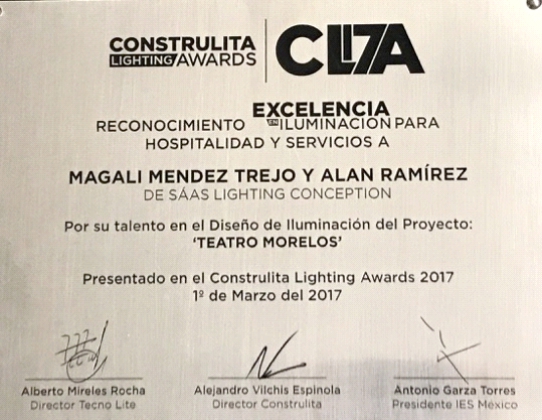 SÁAS GANA EN CONSTRULITA LIGHTING AWARDS 2017  